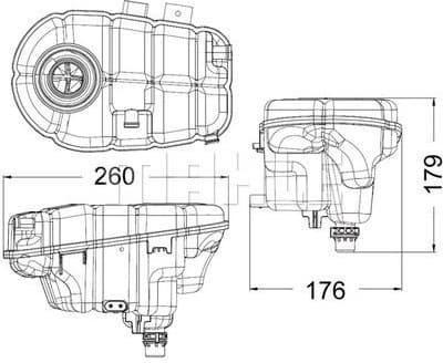 Expansion Tank, coolant BEHR CRT 60 000S