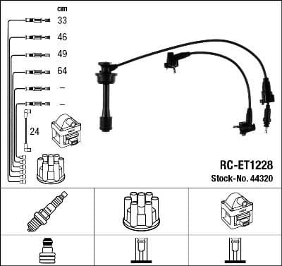 Ignition Cable Kit RC-ET1228