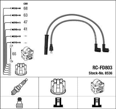 Ignition Cable Kit RC-FD803