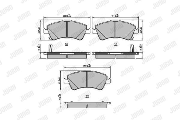 Brake Pad Set, disc brake 572600J