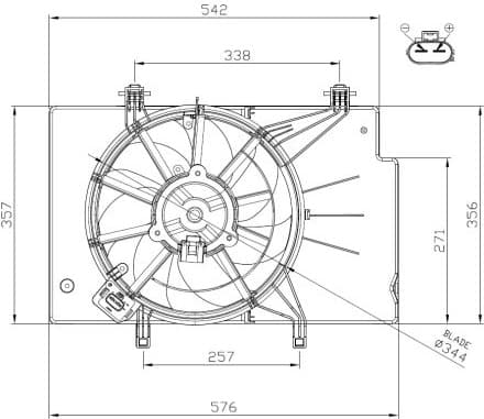 Fan, engine cooling 47957