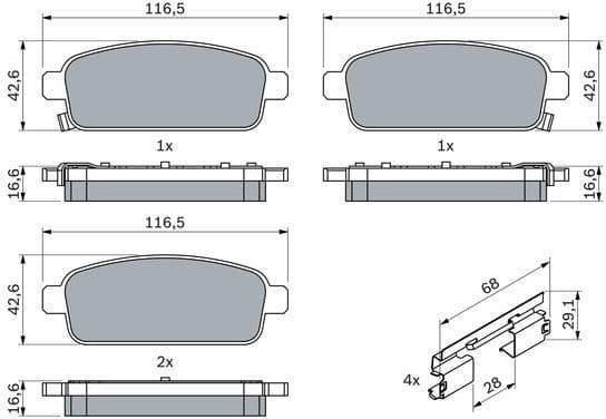 Brake Pad Set, disc brake 0986494666 - image 7