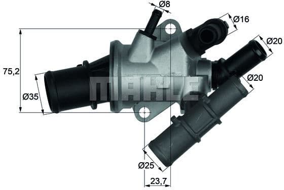 Thermostat, coolant BEHR TI16588 - image 2