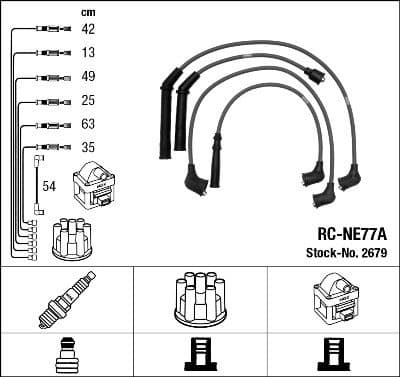 Ignition Cable Kit RC-NE77A