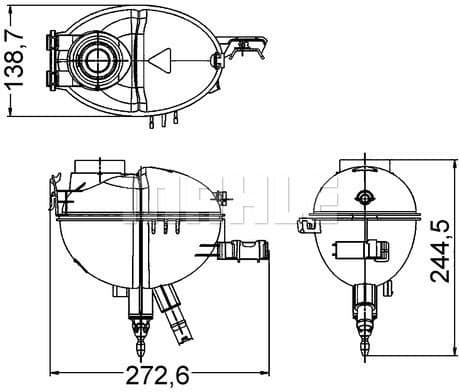 Expansion Tank, coolant BEHR CRT 209 000S - image 3
