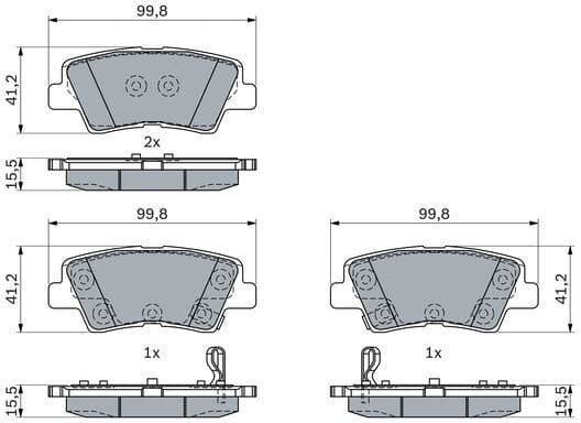 Brake Pad Set, disc brake 0 986 424 959