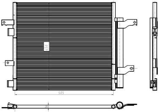 Condenser, air conditioning EASY FIT 350388