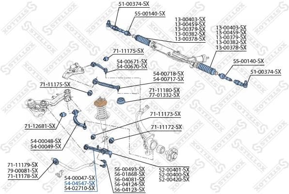 Control/Trailing Arm, wheel suspension 54-04547-SX - image 2