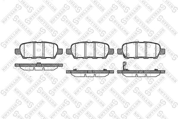 Brake Pad Set, disc brake 887 001-SX