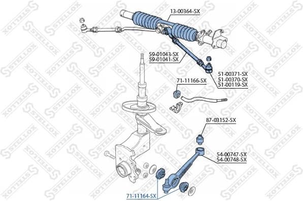 Mounting, control/trailing arm 71-11164-SX - image 2
