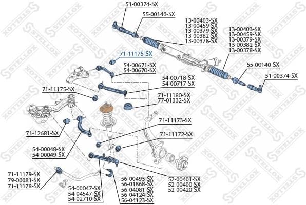 Mounting, control/trailing arm 71-11175-SX - image 2