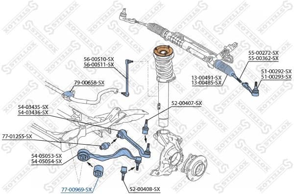 Repair Kit, control/trailing arm 77-00969-SX