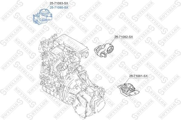 Mounting, engine 25-71080-SX - image 2