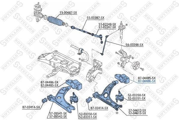 Mounting, control/trailing arm 87-04486-SX - image 2