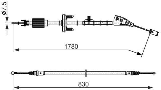 Cable Pull, parking brake 1987482797