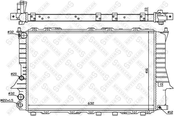 Radiator, engine cooling 10-25018-SX