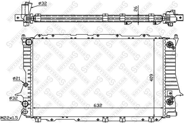 Radiator, engine cooling 10-25079-SX