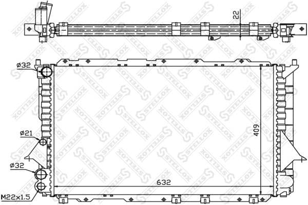 Radiator, engine cooling 10-25081-SX