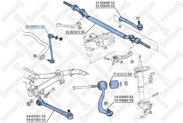 Link/Coupling Rod, stabiliser bar 56-00935-SX - image 2