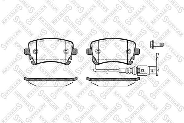 Brake Pad Set, disc brake 908 011B-SX