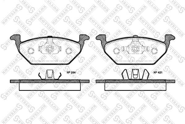 Brake Pad Set, disc brake 644 020B-SX