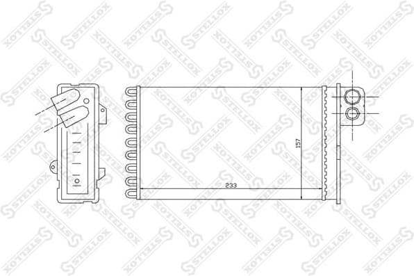 Heat Exchanger, interior heating 10-35092-SX