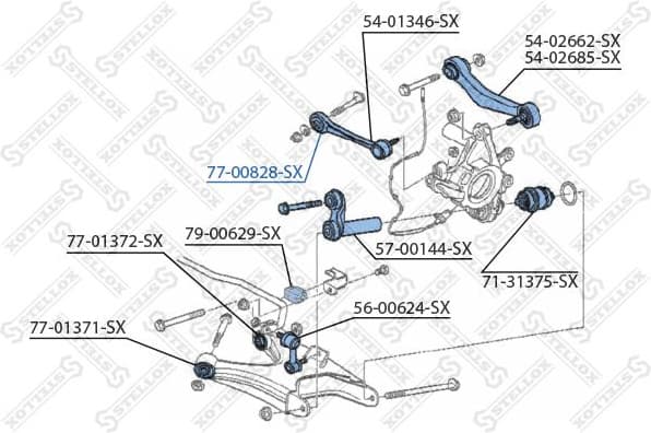 Mounting, control/trailing arm 77-00828-SX