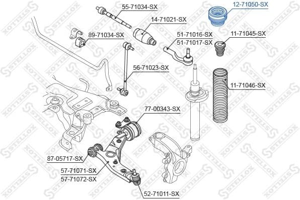 Suspension Strut Support Mount 12-71050-SX - image 2