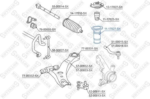 Protective Cap/Bellow, shock absorber 11-17027-SX - image 2