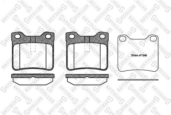 Brake Pad Set, disc brake 332 010B-SX