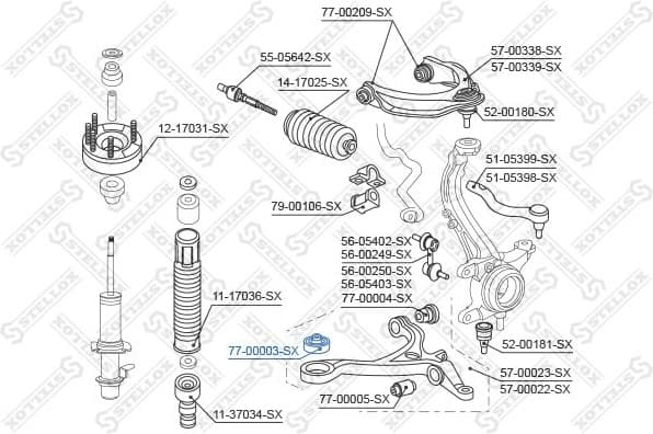 Mounting, control/trailing arm 77-00003-SX - image 2
