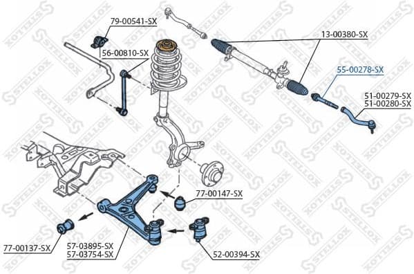 Inner Tie Rod 55-00278-SX - image 2