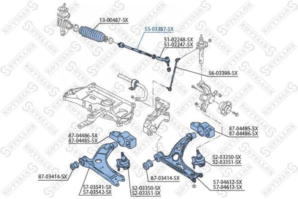 Inner Tie Rod 55-03387-SX