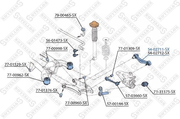 Control/Trailing Arm, wheel suspension 54-02711-SX - image 2