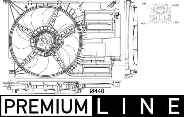 Fan, engine cooling BEHR *** PREMIUM LINE *** CFF 402 000P
