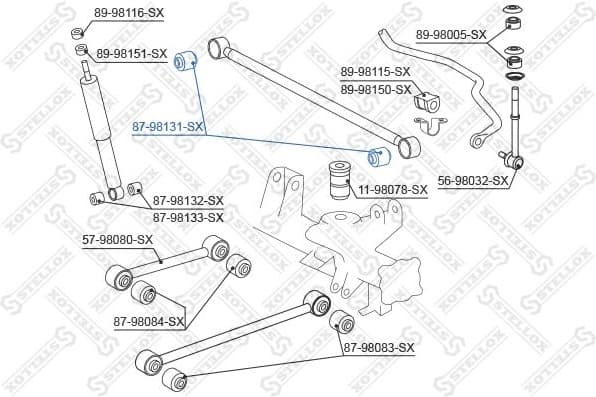 Mounting, control/trailing arm 87-98131-SX - image 2