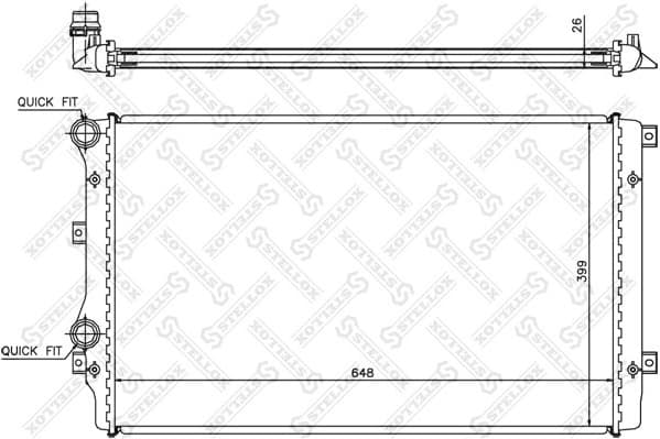 Radiator, engine cooling 10-25205-SX