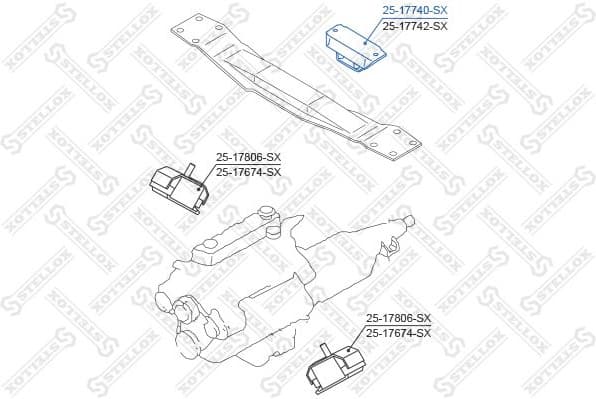 Mounting, engine 25-17740-SX