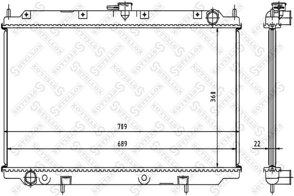 Radiator, engine cooling 10-25058-SX