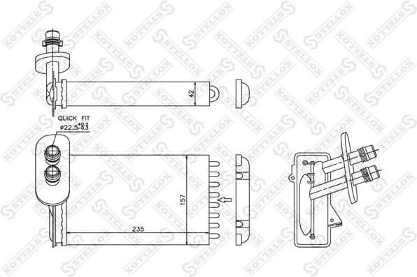 Heat Exchanger, interior heating 10-35017-SX