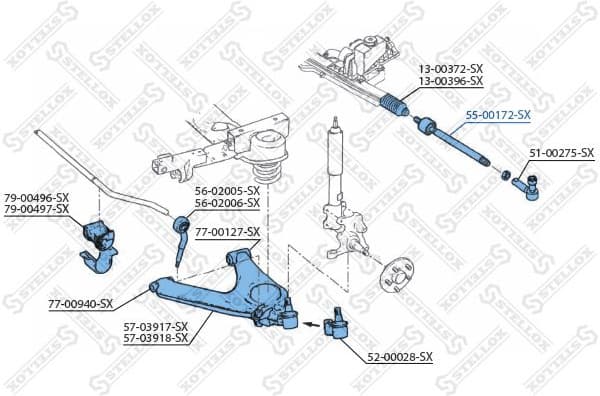Inner Tie Rod 55-00172-SX - image 2