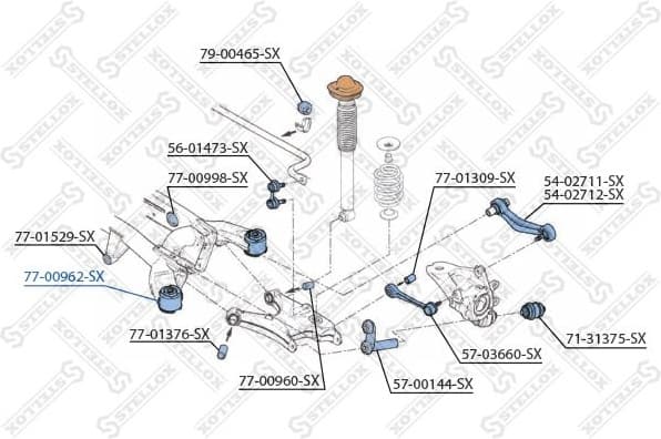 Mounting, control/trailing arm 77-00962-SX - image 2
