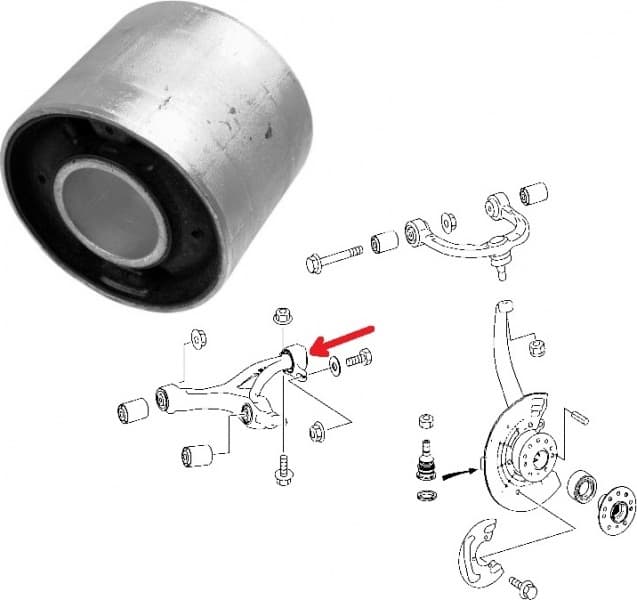 Silentblock front axle 02.31.278
