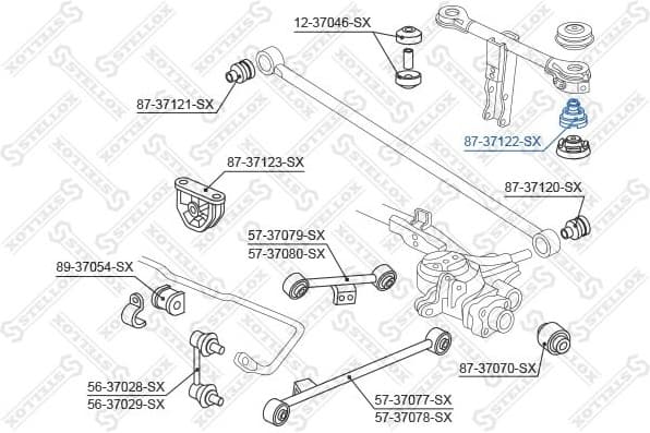 Mounting, control/trailing arm 87-37122-SX - image 2