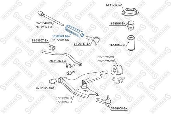 Bellow, steering 14-51001-SX - image 2
