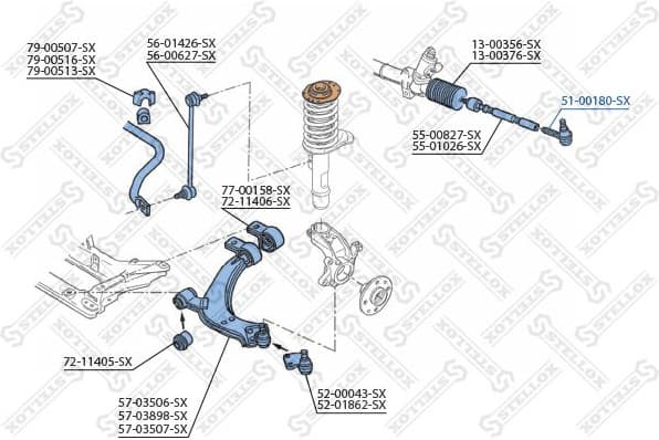 Tie Rod End 51-00180-SX - image 2