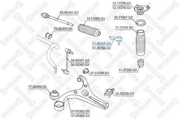 Tie Rod End 51-00295-SX