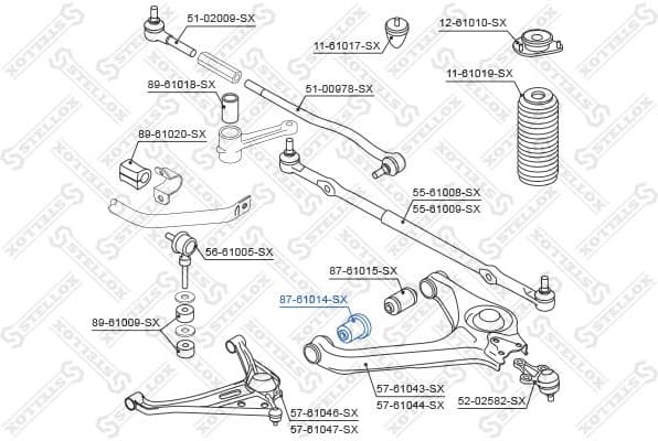 Mounting, control/trailing arm 87-61014-SX - image 2