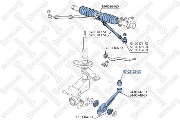 Mounting, control/trailing arm 87-03152-SX