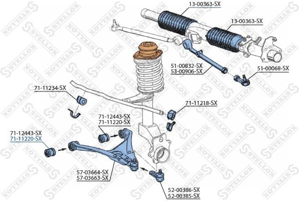 Mounting, control/trailing arm 71-11220-SX - image 2